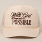 With God All Possible Mesh Back Foam Trucker: TAN / One Size