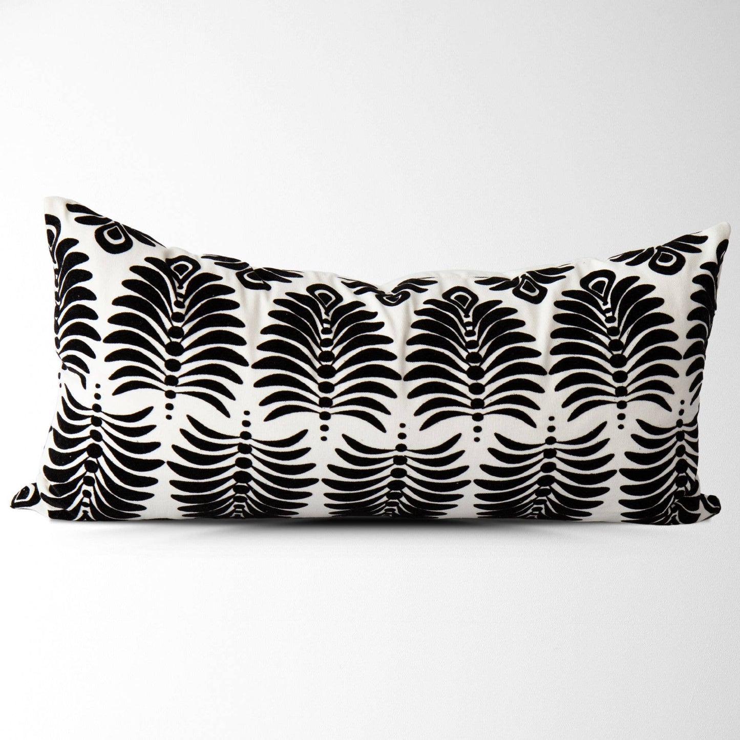 Serena Damask Pillow Cover – Elegant,  Decorative Cushion: Espresso / 14" X 28"