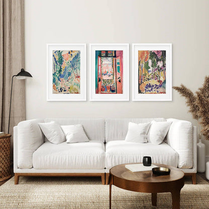 Henri Matisse Abstract Painting Wall Art Print: 16x20 inches / Thin Wood Frame - no mat