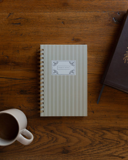 Sermon Notes Journal Pale Stripes