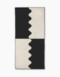 Monochrome Waves Beach Towel