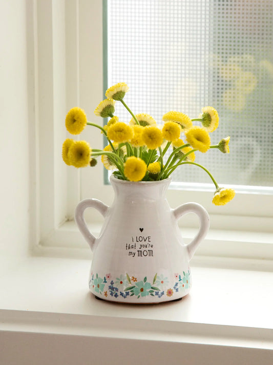 Artisan Bud Vase- I Love Mom