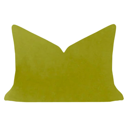 Green 14x20 Solid Velvet Pillow: 14" x 20" Lumbar