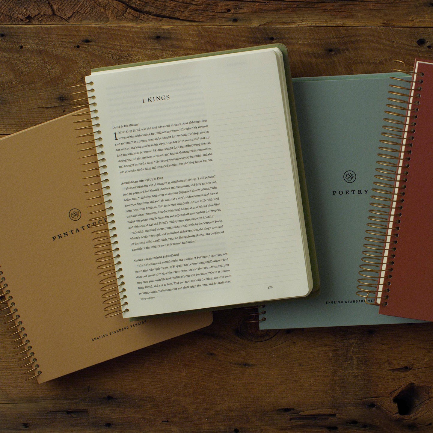 ESV Spiral-Bound Journaling Bible Five-Volume Set, Hardcover
