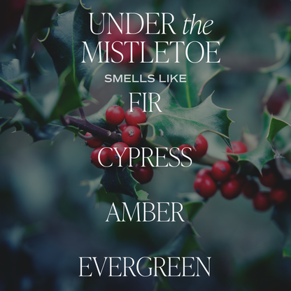 Under the Mistletoe 15 oz Soy Matte Candle- Christmas Decor