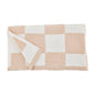 CHENILLE CHECKERED BLANKET-TAN