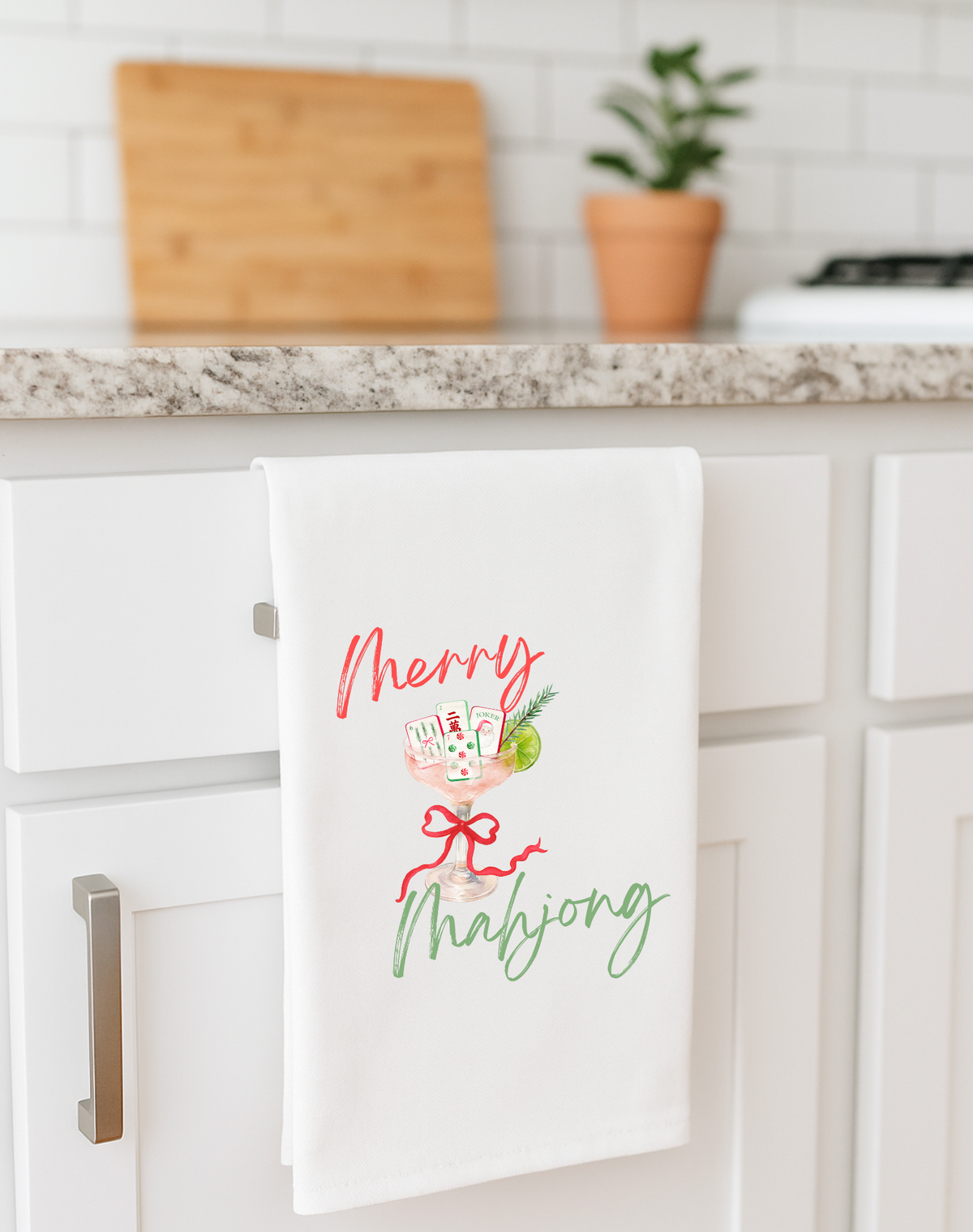 Merry Mahjong Christmas gift towel