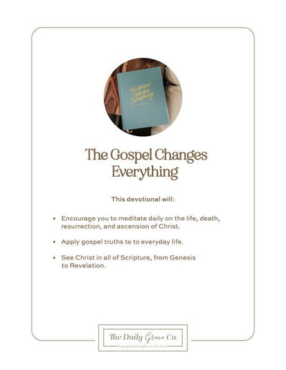 The Gospel Changes Everything Devotional | Coffee Table Book