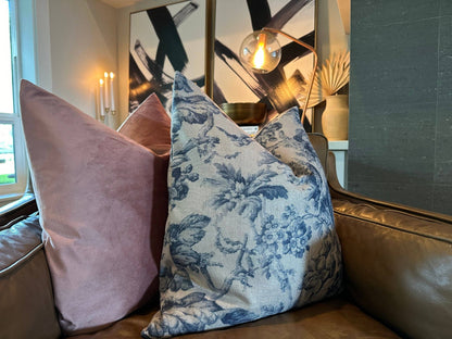 Blush Velvet Pillow Cover: 22x22 Cover Only