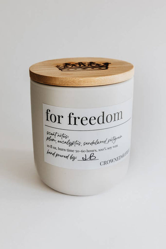 For Freedom Candle - 10 oz - Made by Survivors