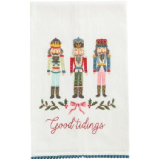 Nutcracker Pom Trim Towel