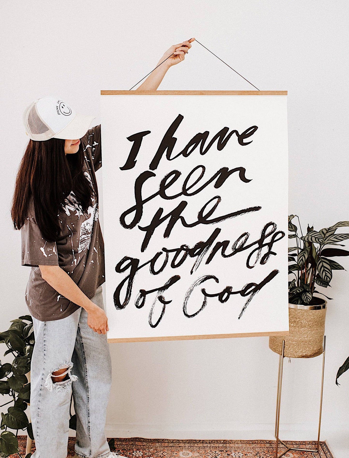 Large Poster: I have seen..: With Banner Wood / Cotton Canvas