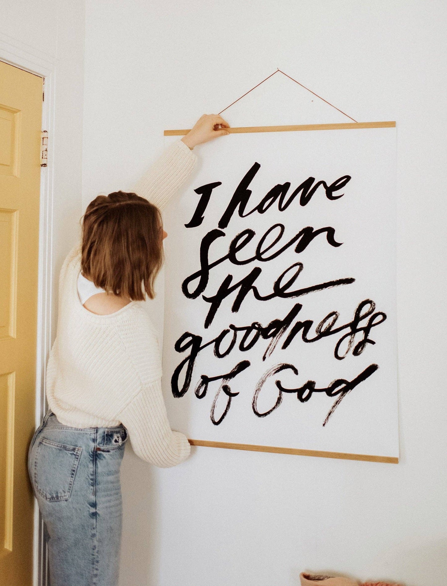 Large Poster: I have seen..: With Banner Wood / Cotton Canvas