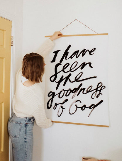 Large Poster: I have seen..: With Banner Wood / Cotton Canvas