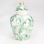 Green Tropical Leaf Ginger Jar