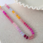 Ombre Semi-Precious Beaded Necklace - WATERPROOF: Pink