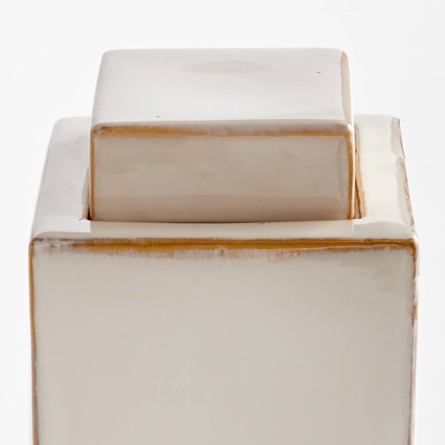 Ophelia Jar Large, White: Cream