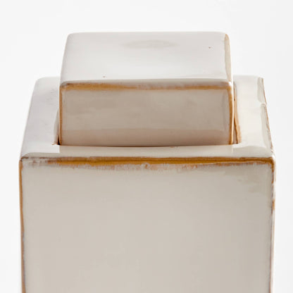 Ophelia Jar Large, White: Cream