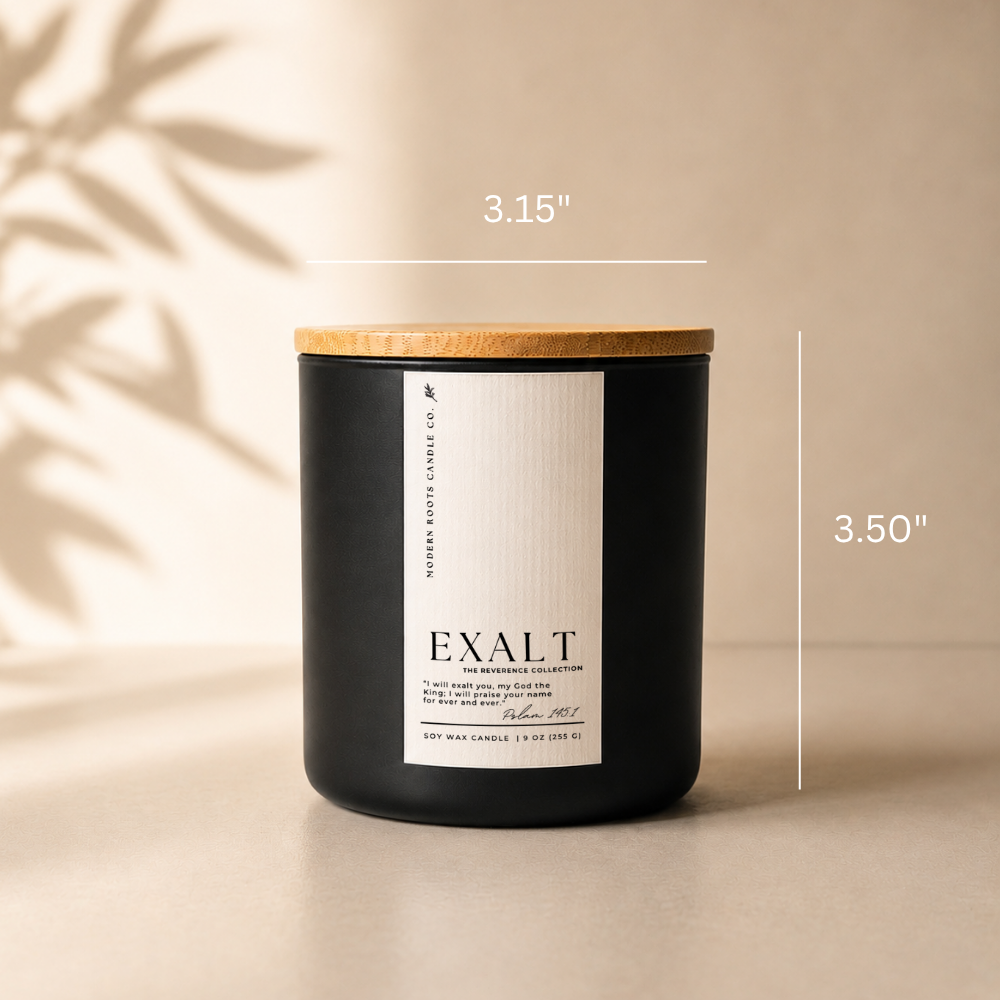 Exalt | Caribbean Teakwood | The Reverence Collection | 9oz: Natural Wood Lid