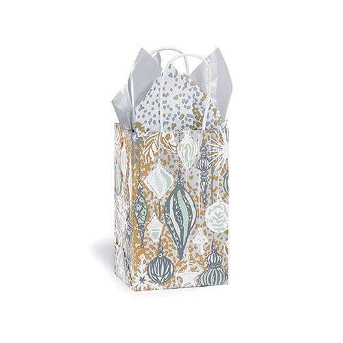 Ornamental Elegance Christmas Paper Gift Bags: 200 Pack / Vogue 16x6x12"