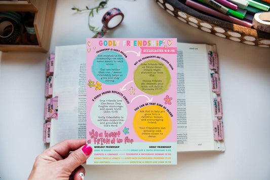 Faithful Godly Friendship Tip-in Sheet