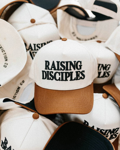 Raising Disciples Unisex Christian Trucker Hat Brown & Black
