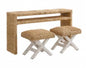 Seagrass Console Table with Stools
