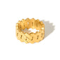 Banded Metal Statement Ring - WATERPROOF: 8