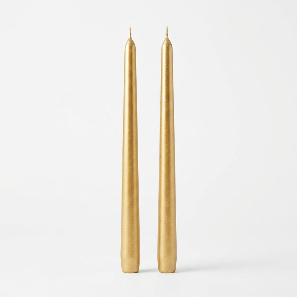 Gold Taper Candles 12" set of 2