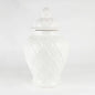 White Textured Ginger Jar - Extra Large