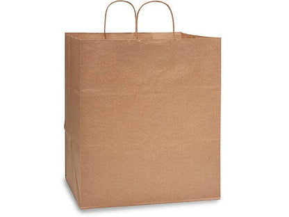 Brown Kraft Paper Shopping Bags: 250 Pack / Cub 8x4.75x10"