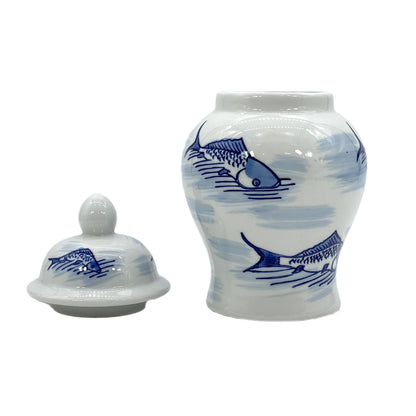 Small Chinoiserie Ceramic Decorative Tea & Ginger Jar 8": Gold Leopard