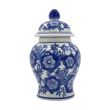 Small Chinoiserie Ceramic Decorative Tea & Ginger Jar 8": Gold Leopard