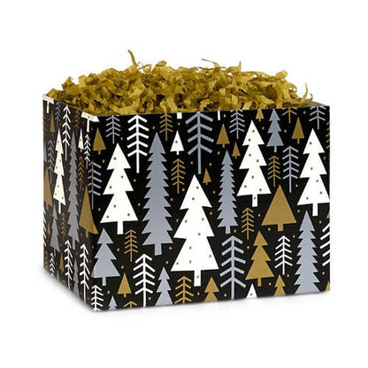 Christmas Gift Basket Boxes: Evergreen Christmas / 6 Pack / Large 10.25x6x7.5"