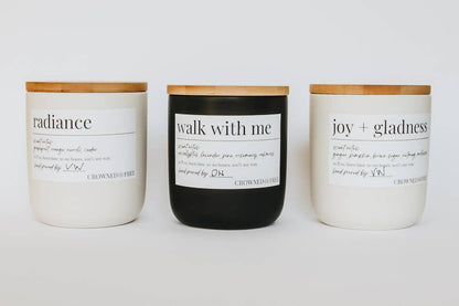 Walk With Me Candle, 10 oz White - Made By Survivors