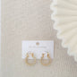 Lizzie Pave Hoops - WATERPROOF