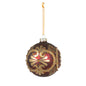 Promo Ruby Beaded Pattern Glass Ball Ornament