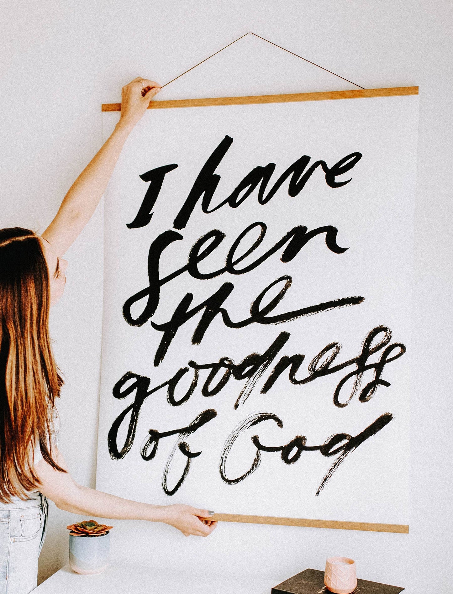 Large Poster: I have seen..: With Banner Wood / Cotton Canvas