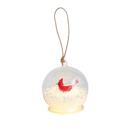Cardinal Light Up Ball Ornament