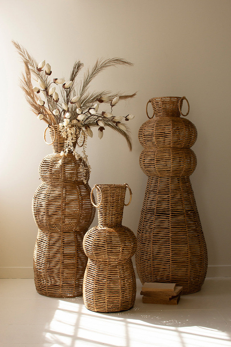 Large Woven Floor Vase