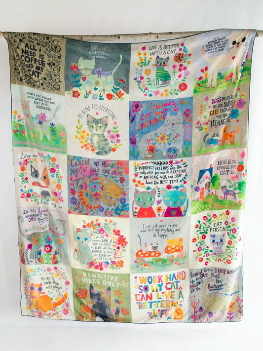 Cat Lover Chirps XL Throw Blanket
