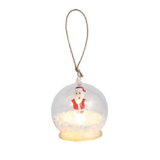Santa Light-Up Ball Ornament