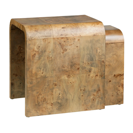 Burl Wood Nesting Tables