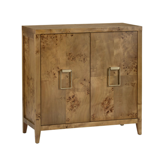 Burl Wood 2 Door Console