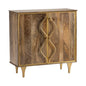 Natural 2DR Cabinet with Gold Wave Handles