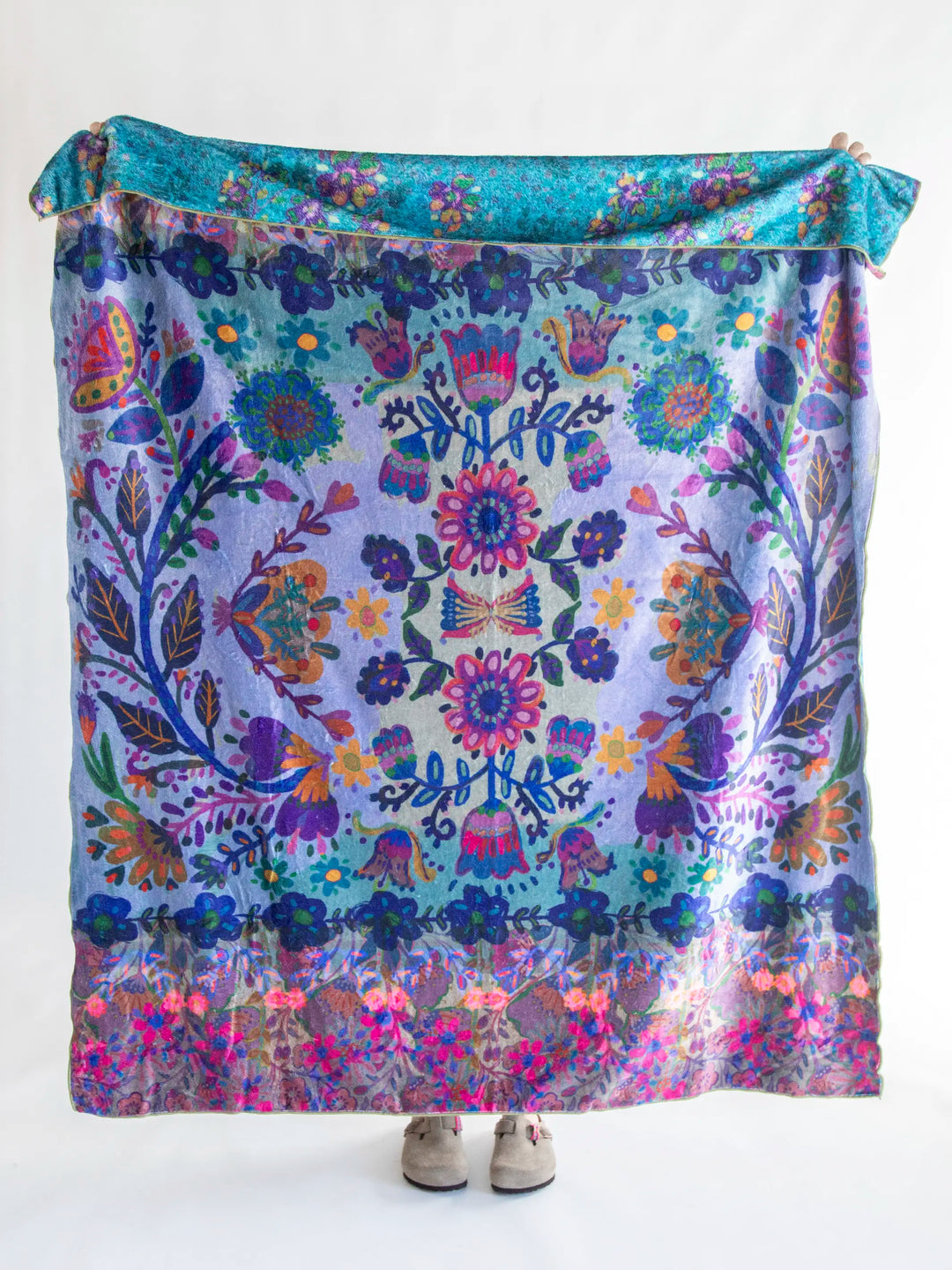Border Folk Garden Reversible Throw