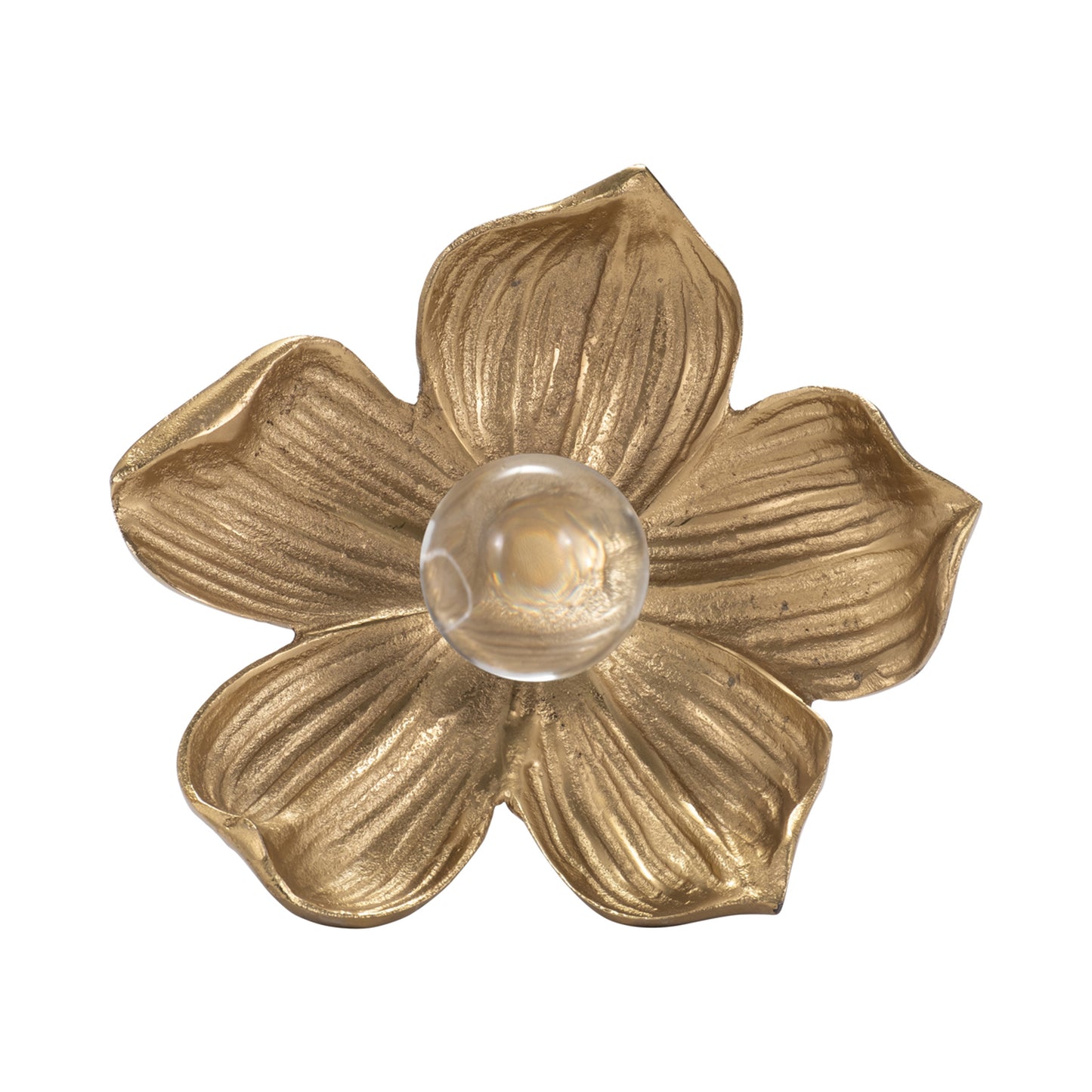 7" Gold Metal Flower