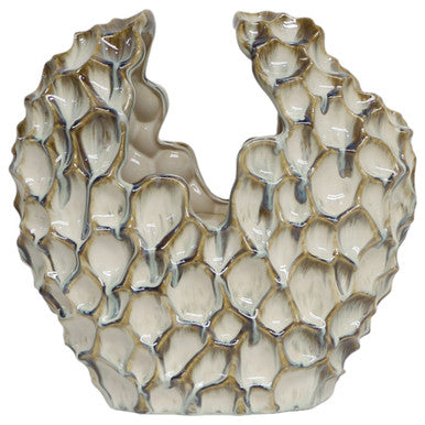 13" Ceramic Abstract Vase
