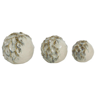 Set of 3 Ceramic Decorative Balls