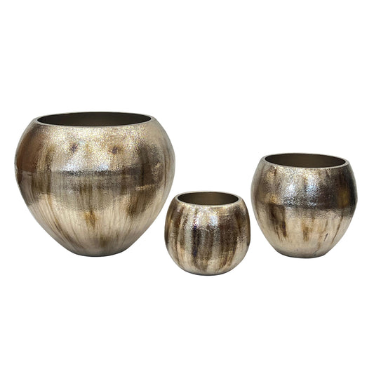 Antique Silver Planters- 18"